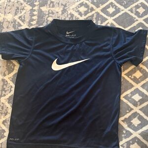 Nike Kids Navy Blue Dri-FIT Short Sleeve Tee
